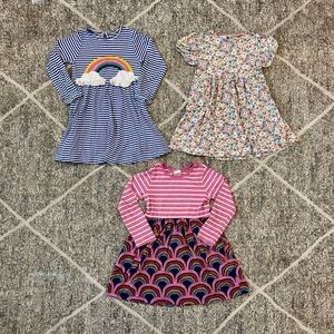 Mini Boden & Hanna Anderson Set of 3 Dresses - Kid Size 5-6